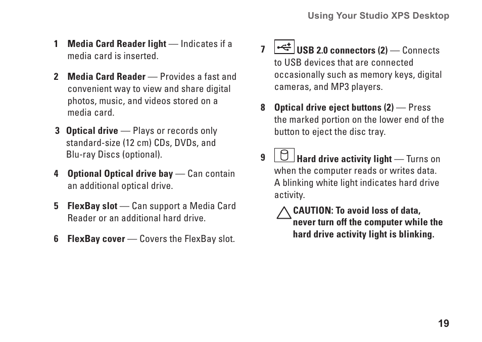 Dell Studio XPS 8100 (Late 2009) User Manual | Page 21 / 80