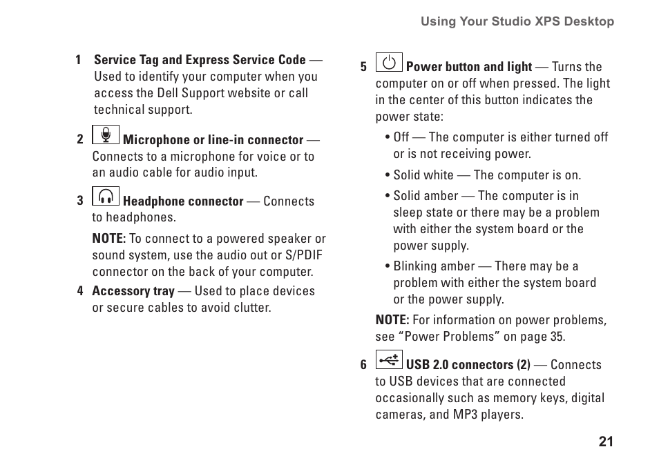 Dell Studio XPS 8100 (Late 2009) User Manual | Page 23 / 80