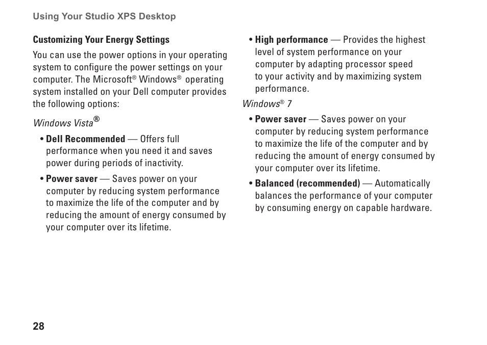 Dell Studio XPS 8100 (Late 2009) User Manual | Page 30 / 80