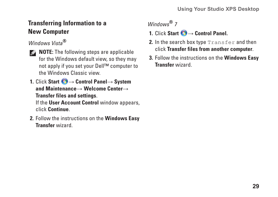Dell Studio XPS 8100 (Late 2009) User Manual | Page 31 / 80