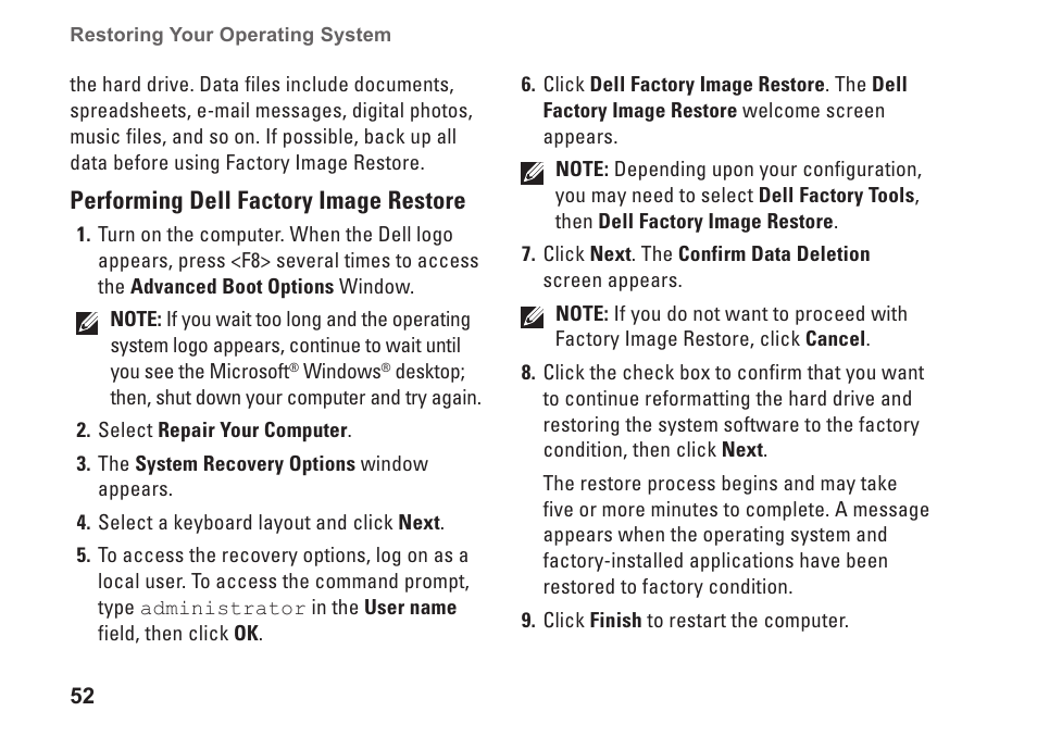 Dell Studio XPS 8100 (Late 2009) User Manual | Page 54 / 80