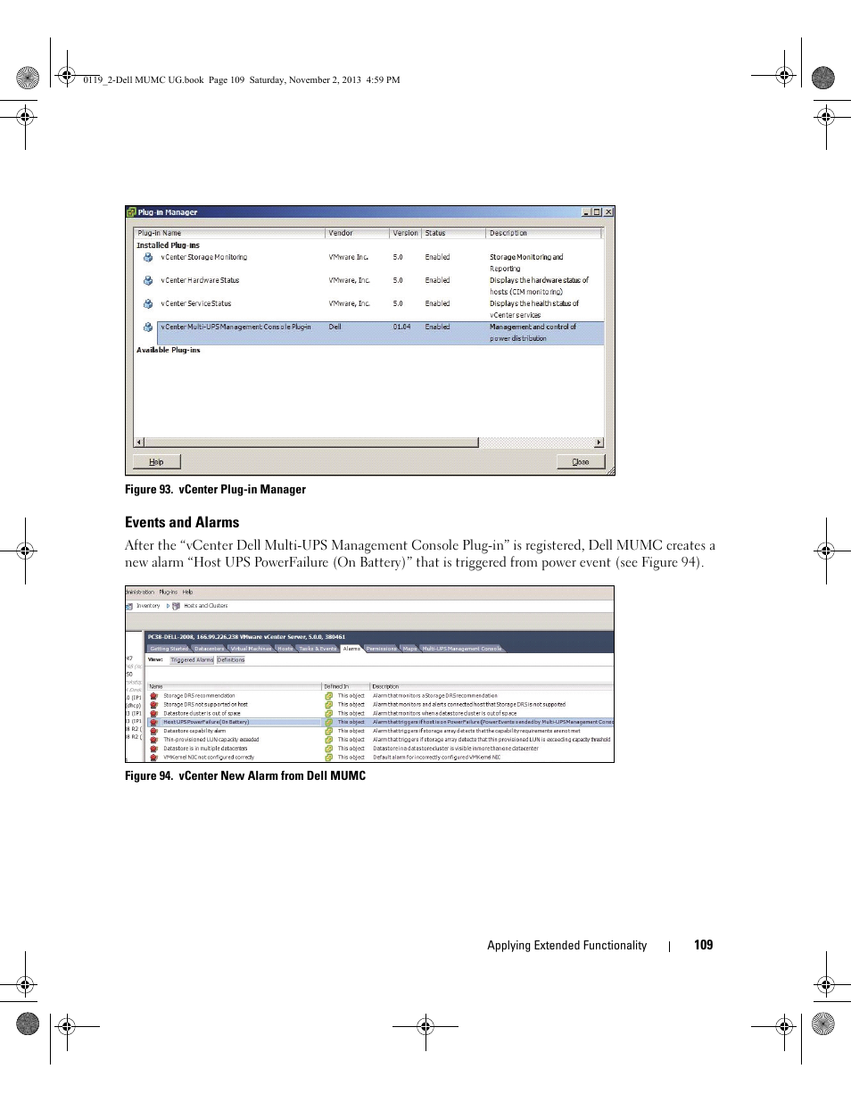 Events and alarms | Dell UPS 4200R User Manual | Page 108 / 116