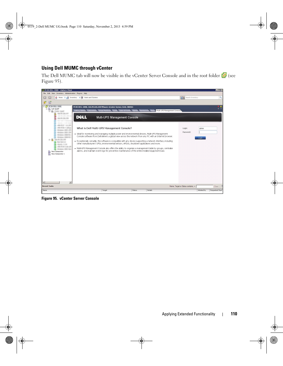 Using dell mumc through vcenter | Dell UPS 4200R User Manual | Page 109 / 116