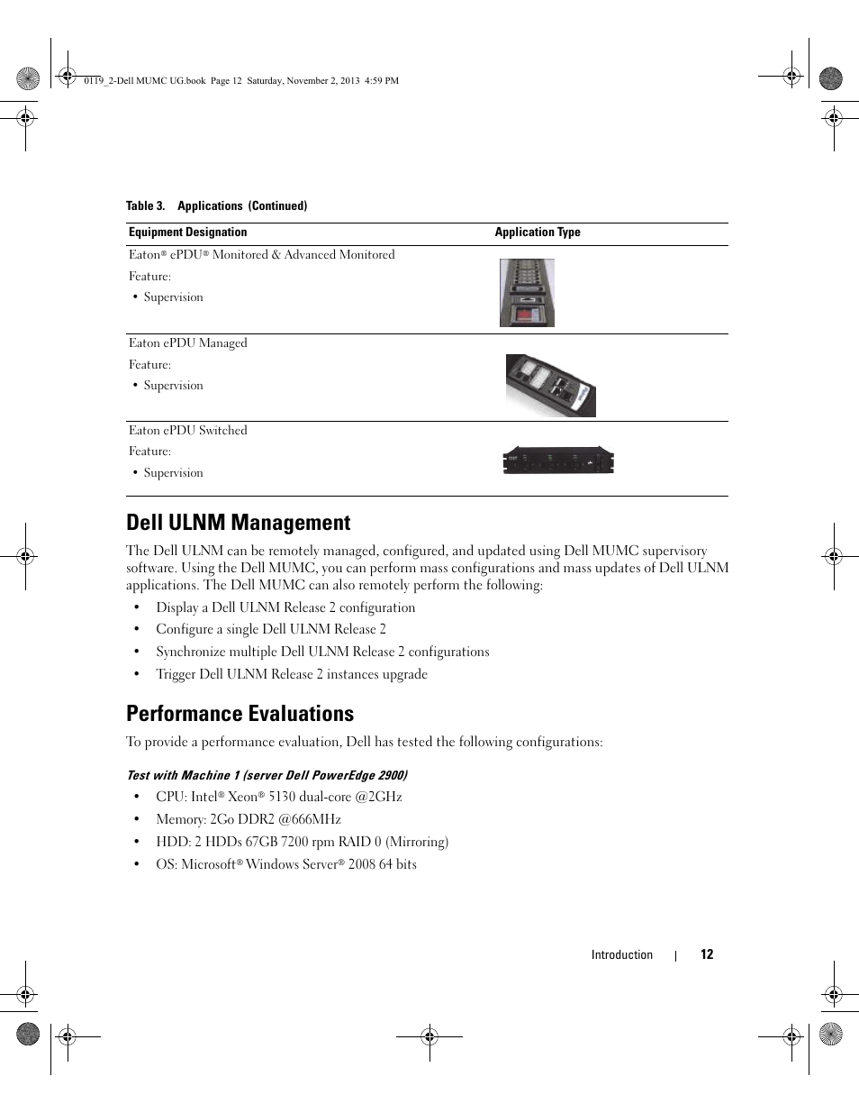 Dell ulnm management, Performance evaluations | Dell UPS 4200R User Manual | Page 11 / 116