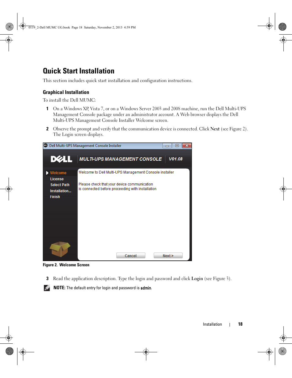 Quick start installation, Graphical installation | Dell UPS 4200R User Manual | Page 17 / 116