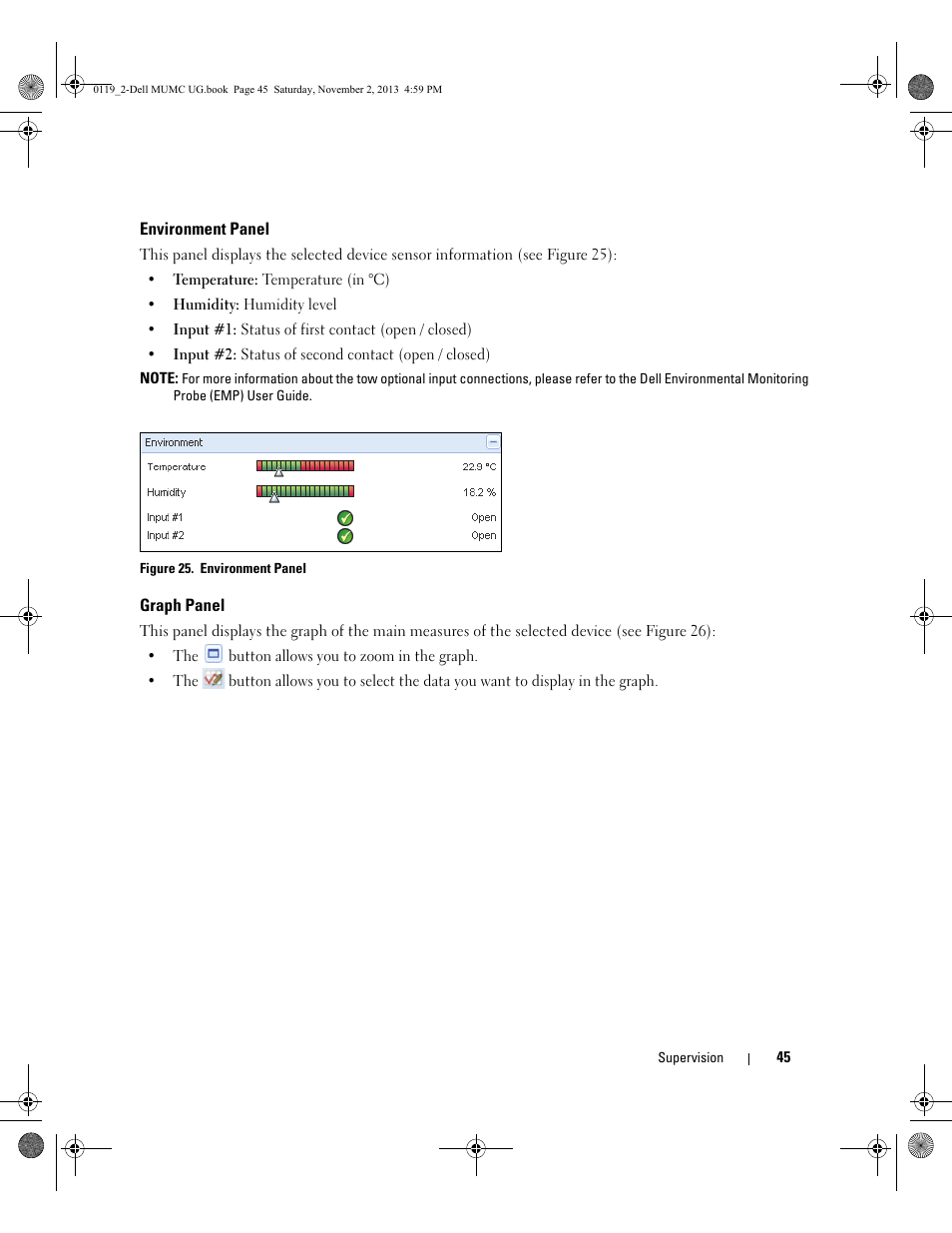 Environment panel, Graph panel | Dell UPS 4200R User Manual | Page 44 / 116