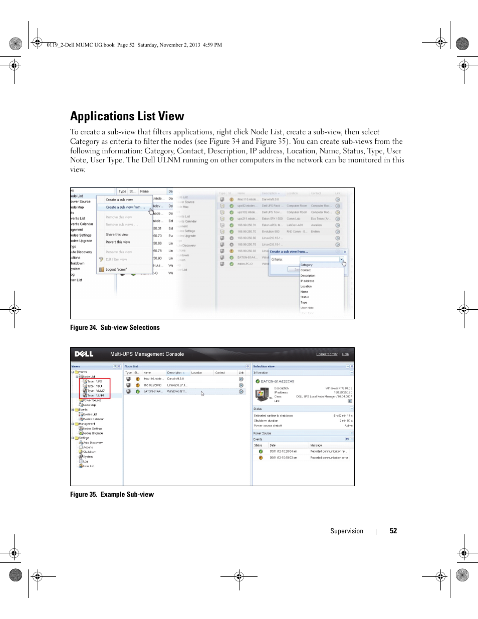 Applications list view | Dell UPS 4200R User Manual | Page 51 / 116