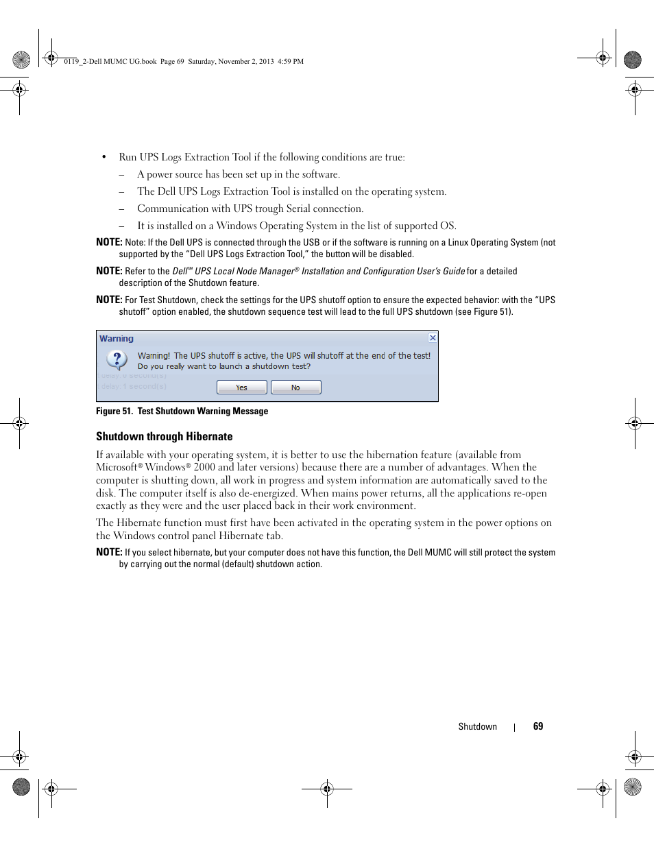 Shutdown through hibernate | Dell UPS 4200R User Manual | Page 68 / 116