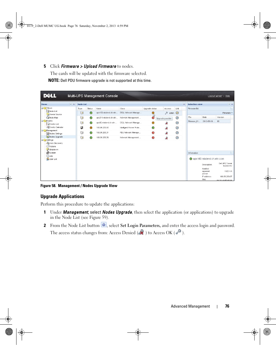 Upgrade applications | Dell UPS 4200R User Manual | Page 75 / 116