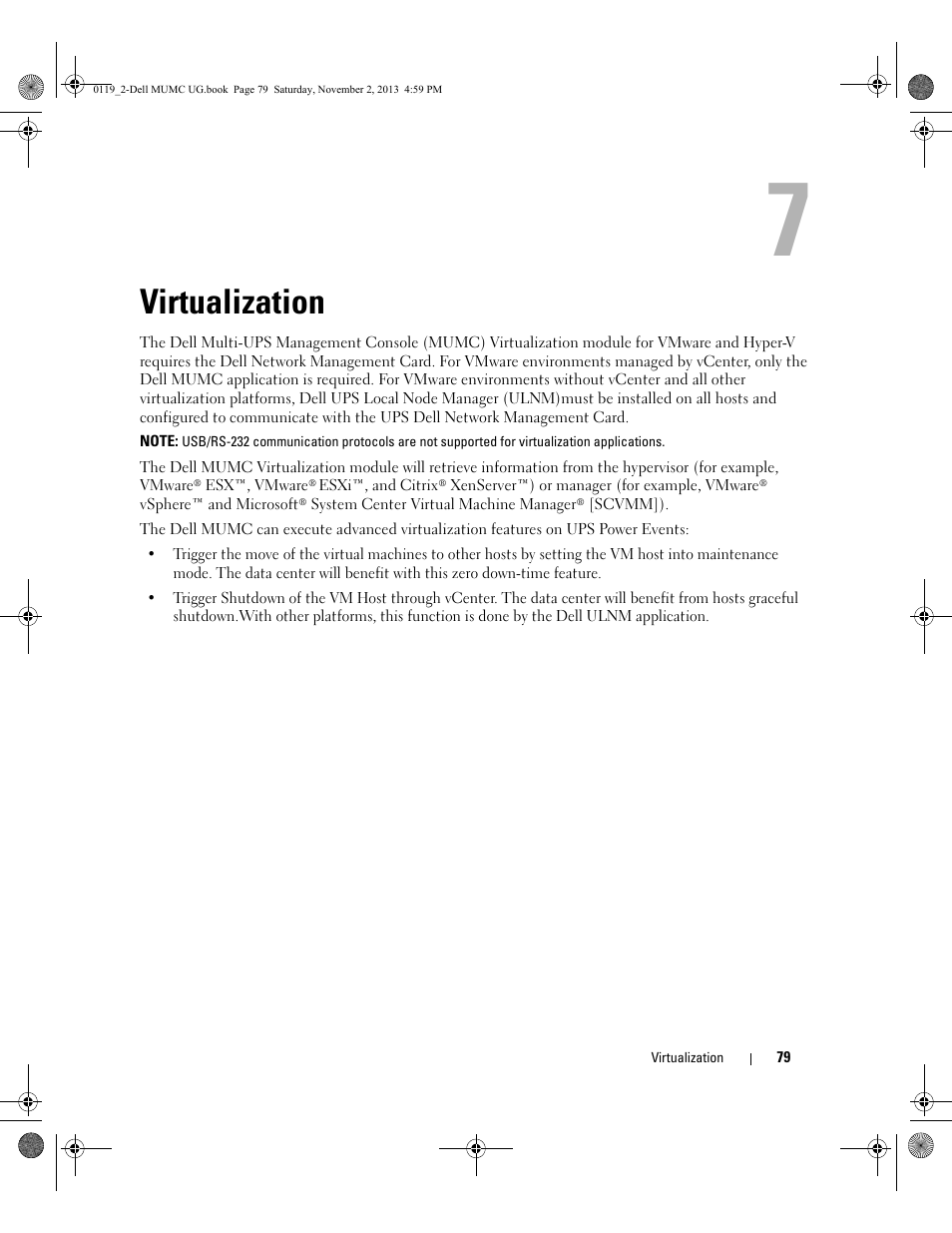 Virtualization, 7 virtualization | Dell UPS 4200R User Manual | Page 78 / 116