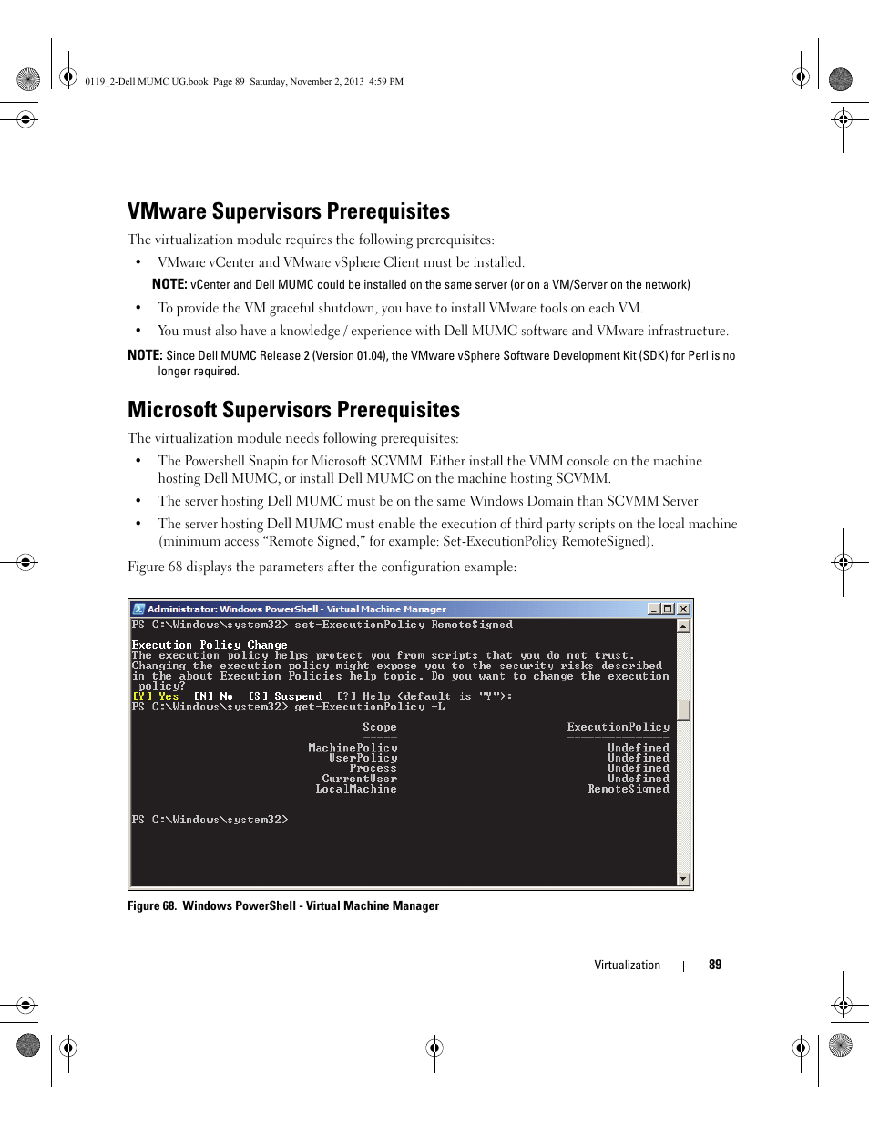 Vmware supervisors prerequisites, Microsoft supervisors prerequisites | Dell UPS 4200R User Manual | Page 88 / 116