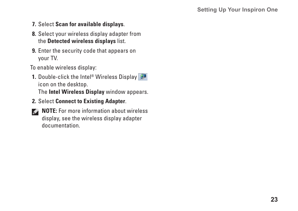 Dell Inspiron One 2310 (Late 2010) User Manual | Page 25 / 92