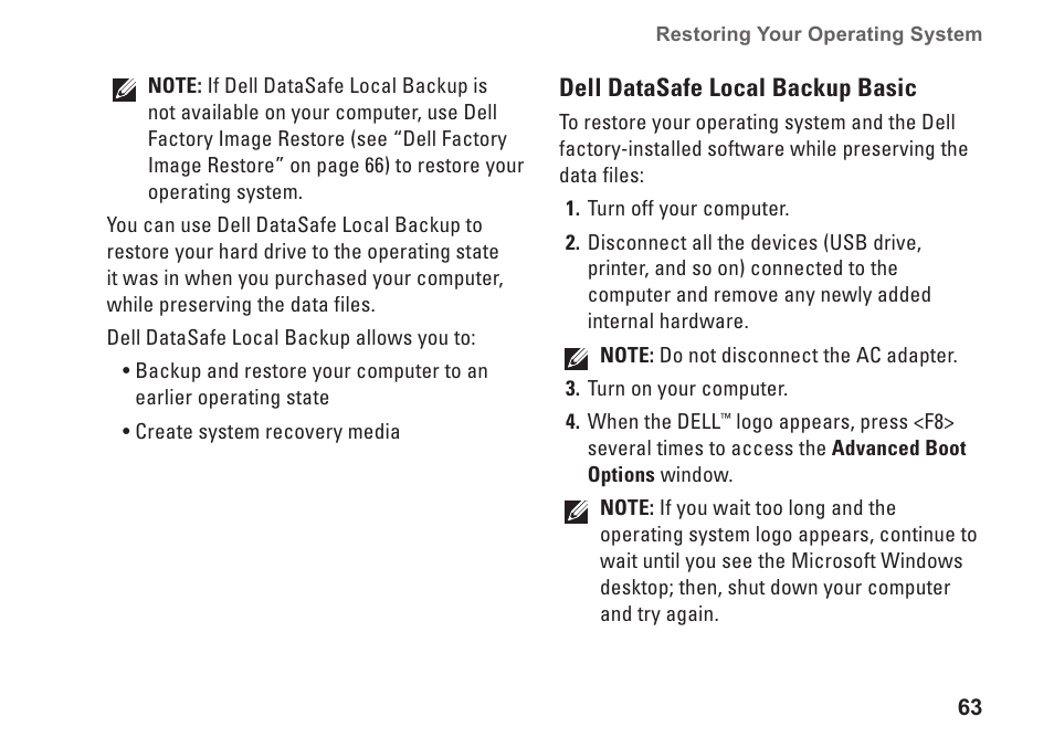 Dell Inspiron One 2310 (Late 2010) User Manual | Page 65 / 92