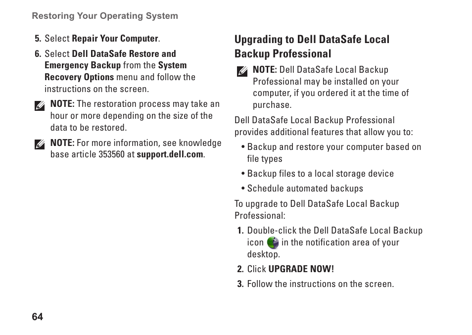 Dell Inspiron One 2310 (Late 2010) User Manual | Page 66 / 92