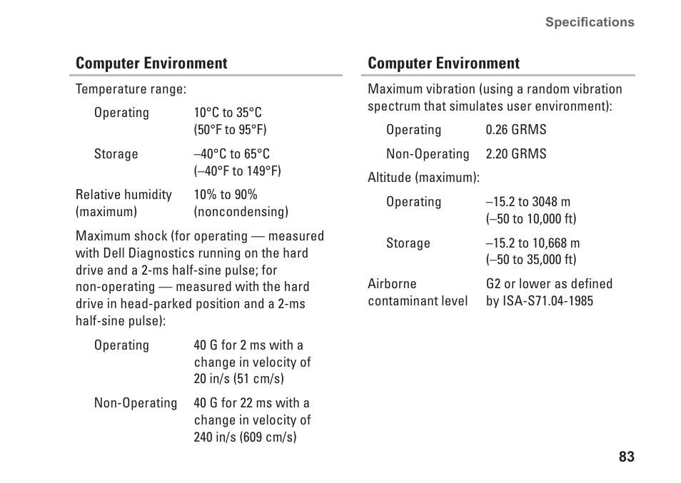 Dell Inspiron One 2310 (Late 2010) User Manual | Page 85 / 92