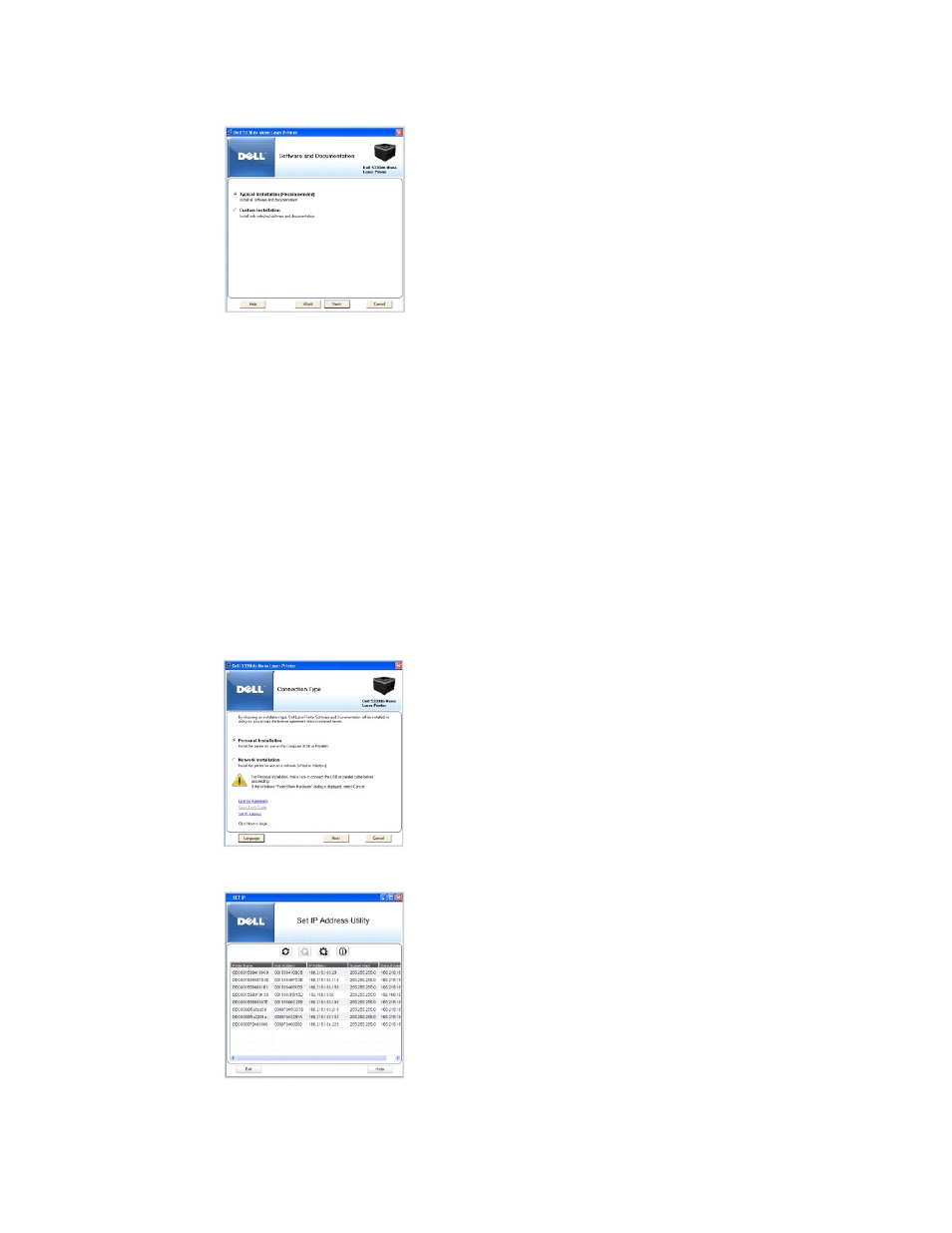 Network installation | Dell 5330dn Workgroup Mono Laser Printer User Manual | Page 102 / 127