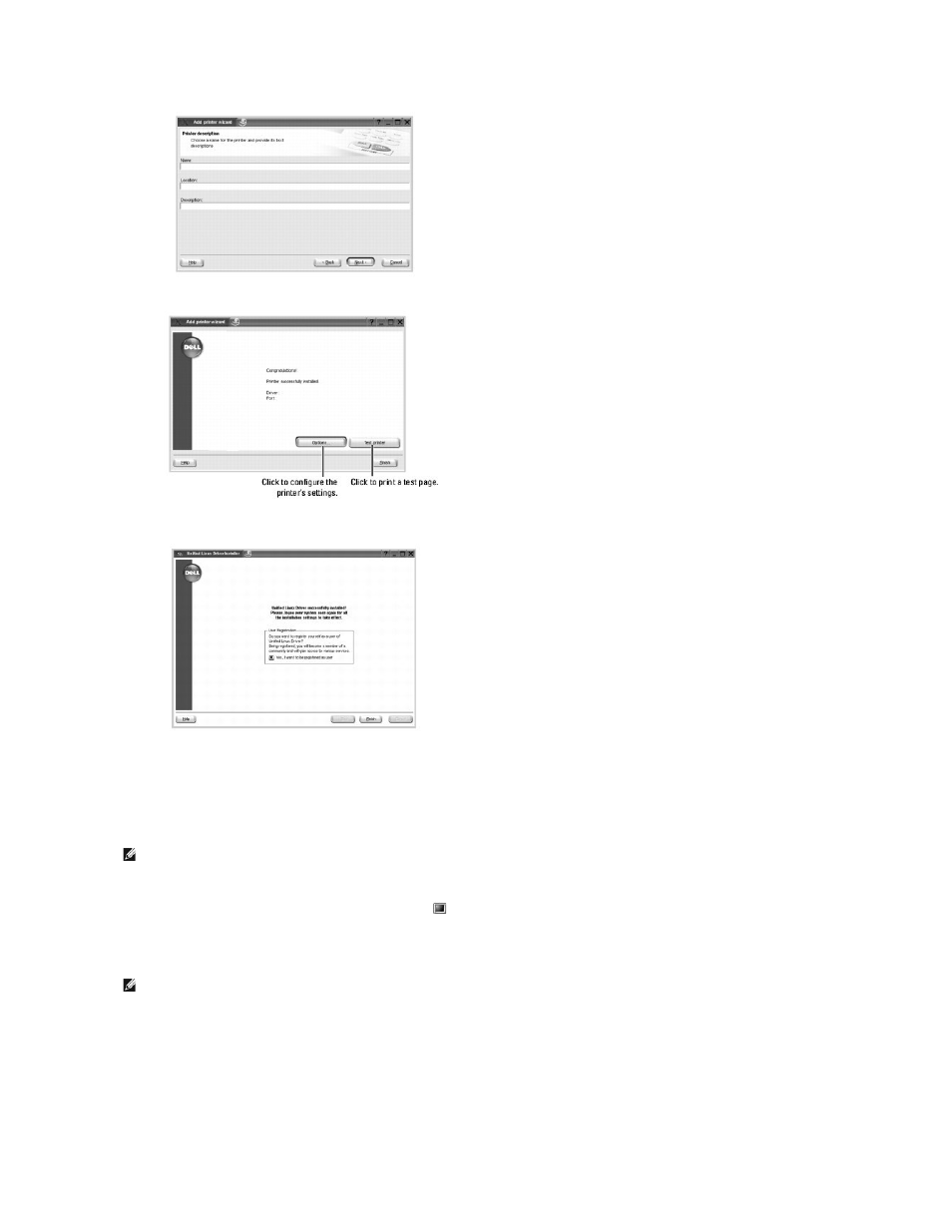 Uninstalling the printer driver | Dell 5330dn Workgroup Mono Laser Printer User Manual | Page 29 / 127