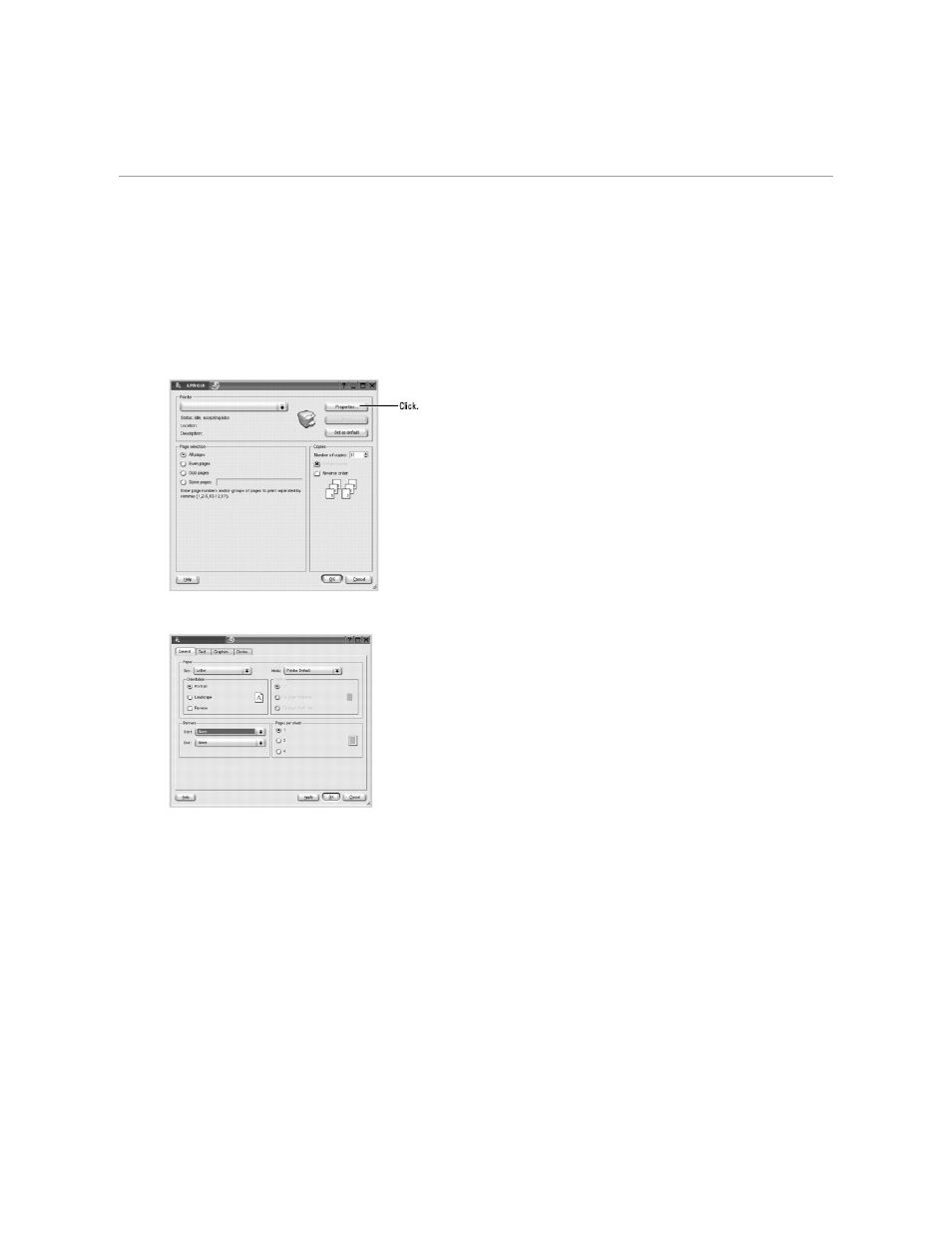 Printing a document, Printing from applications, Printing files | Dell 5330dn Workgroup Mono Laser Printer User Manual | Page 33 / 127
