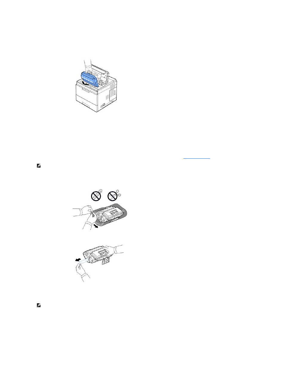 Replacing the toner cartridge | Dell 5330dn Workgroup Mono Laser Printer User Manual | Page 44 / 127