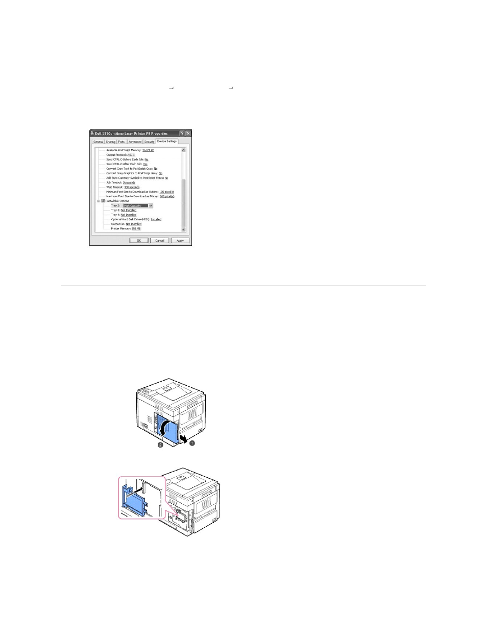 Using the hard disk, Installing the hard disk | Dell 5330dn Workgroup Mono Laser Printer User Manual | Page 63 / 127