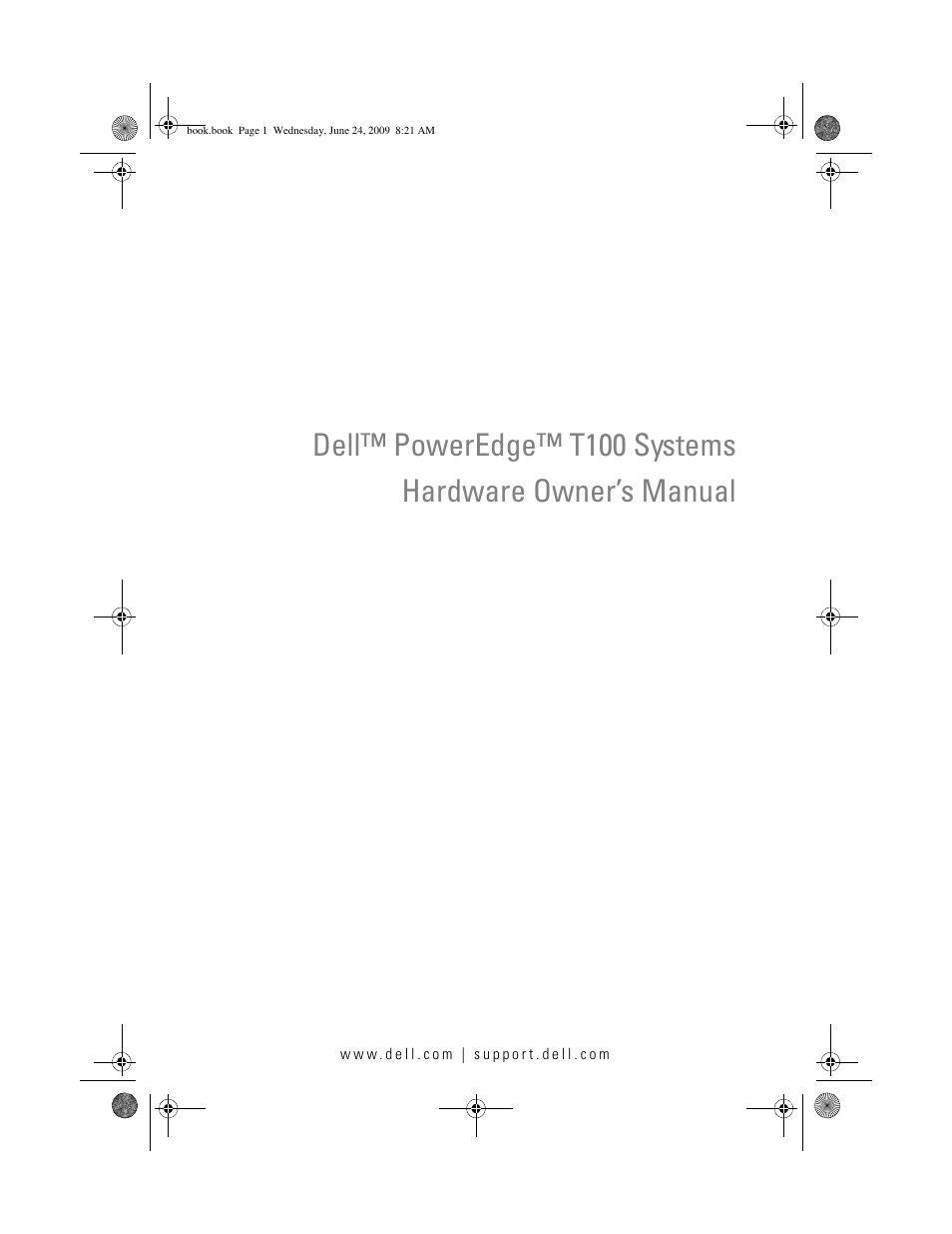 Dell PowerEdge T100 User Manual | 160 pages