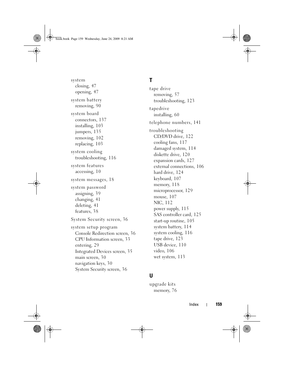 Dell PowerEdge T100 User Manual | Page 159 / 160