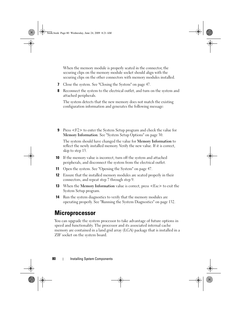 Microprocessor | Dell PowerEdge T100 User Manual | Page 80 / 160