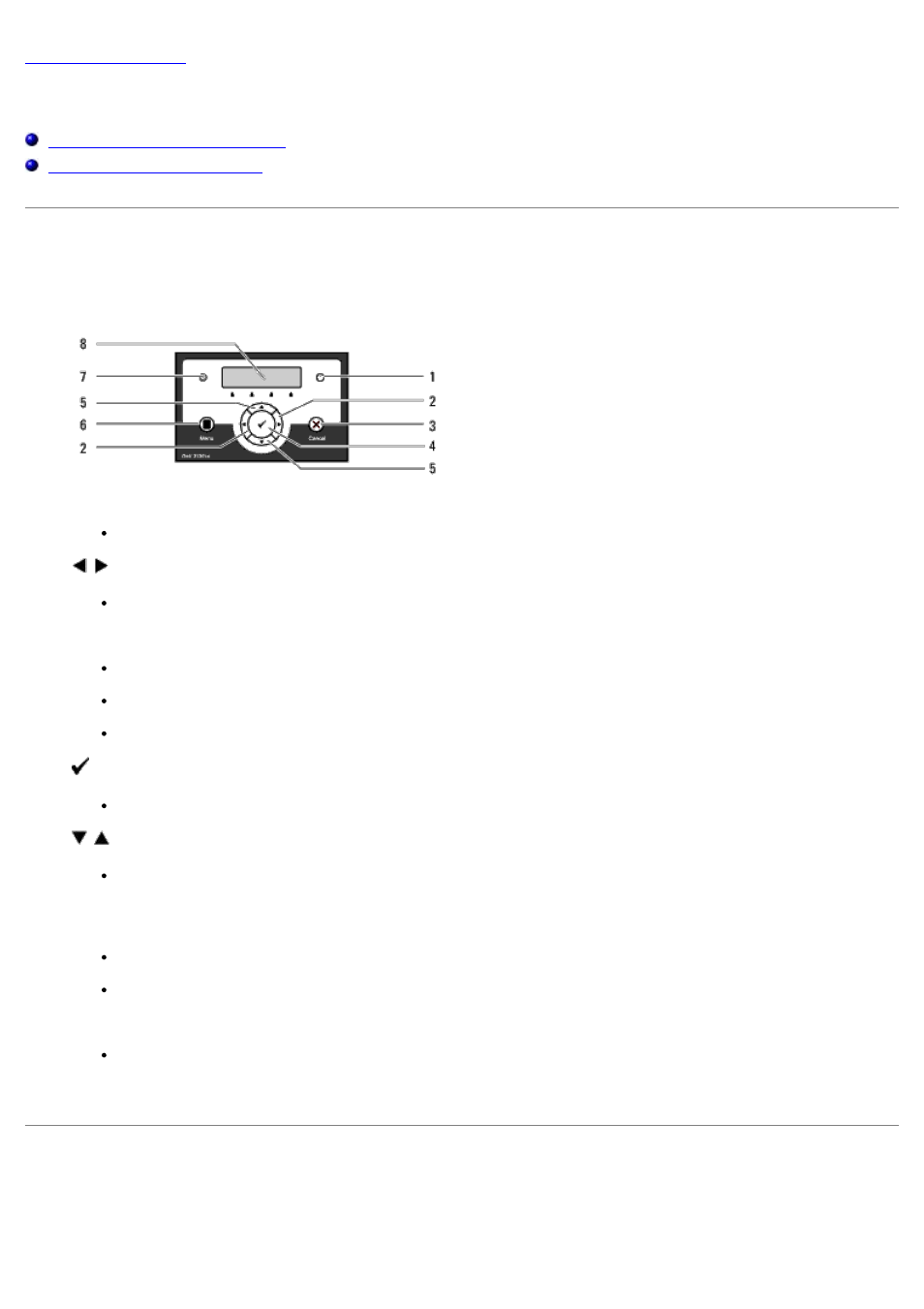 Operator panel, Using the operator panel buttons, Printing a panel settings page | Dell 3130cn Color Laser Printer User Manual | Page 107 / 308