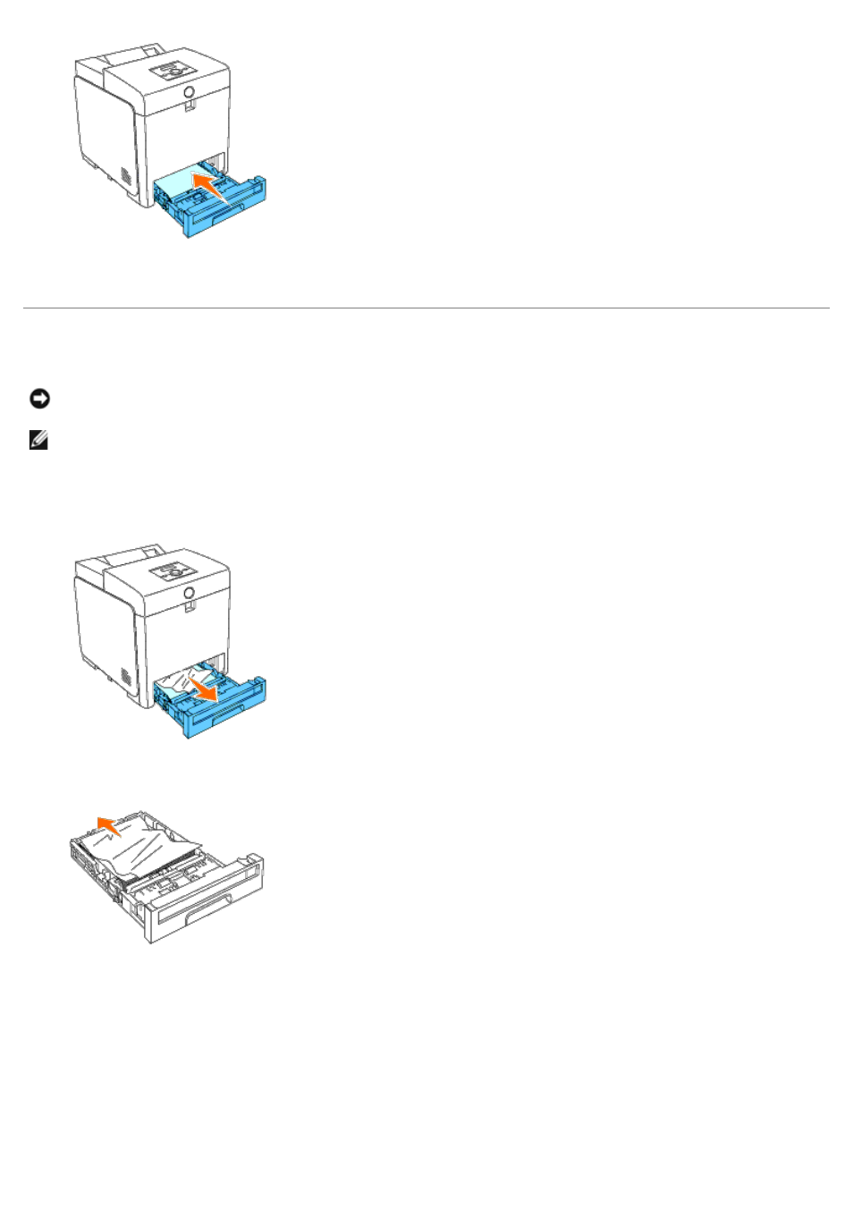 Removing print jams from the standard tray | Dell 3130cn Color Laser Printer User Manual | Page 180 / 308