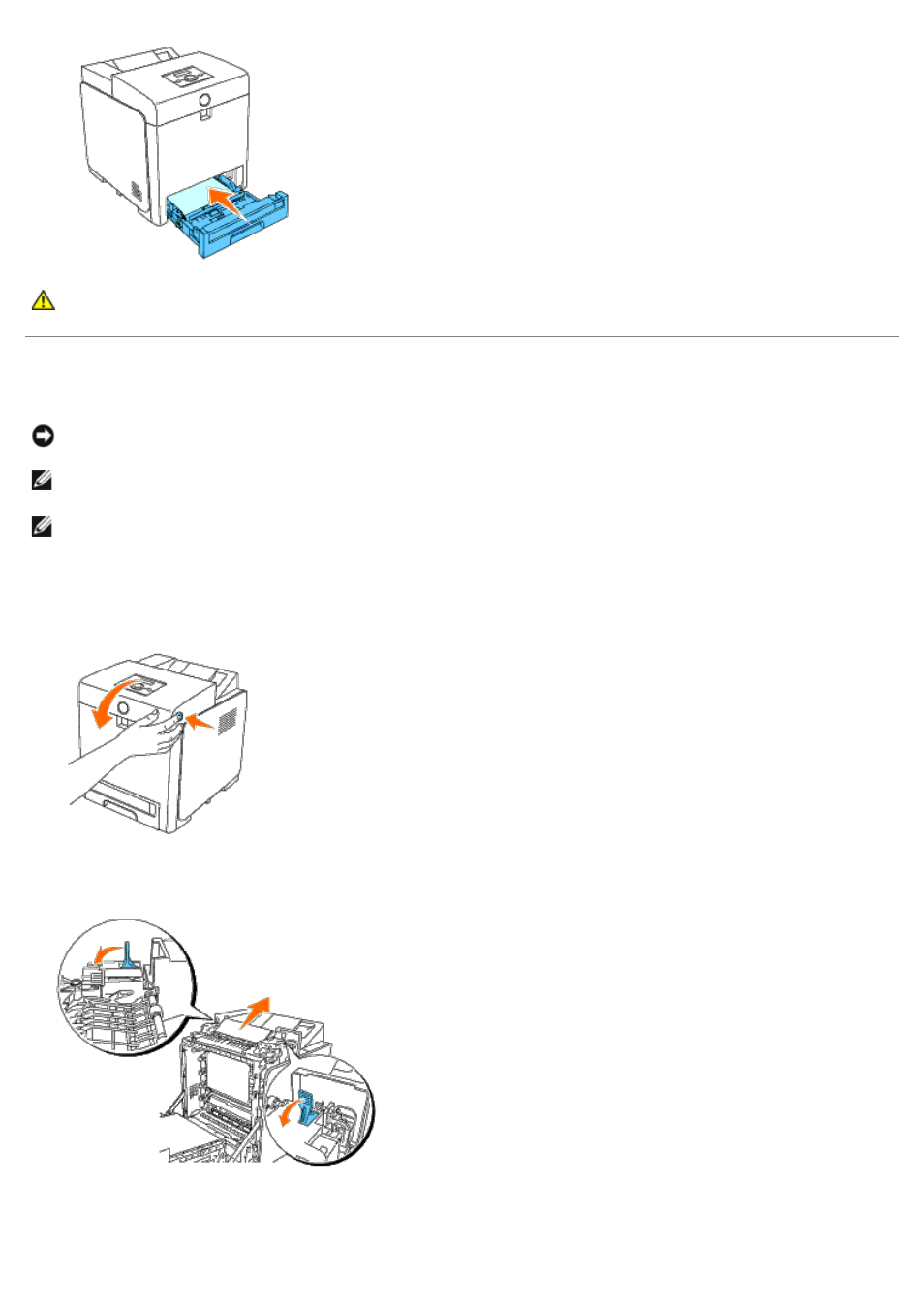 Removing print jams from the fuser | Dell 3130cn Color Laser Printer User Manual | Page 182 / 308