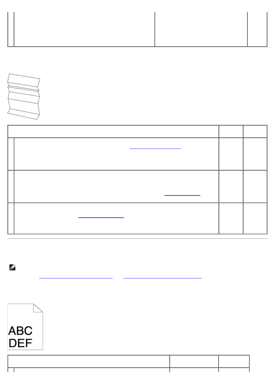 Jam/alignment problems, Creased/stained paper, The top and side margins are incorrect | Dell 3130cn Color Laser Printer User Manual | Page 197 / 308