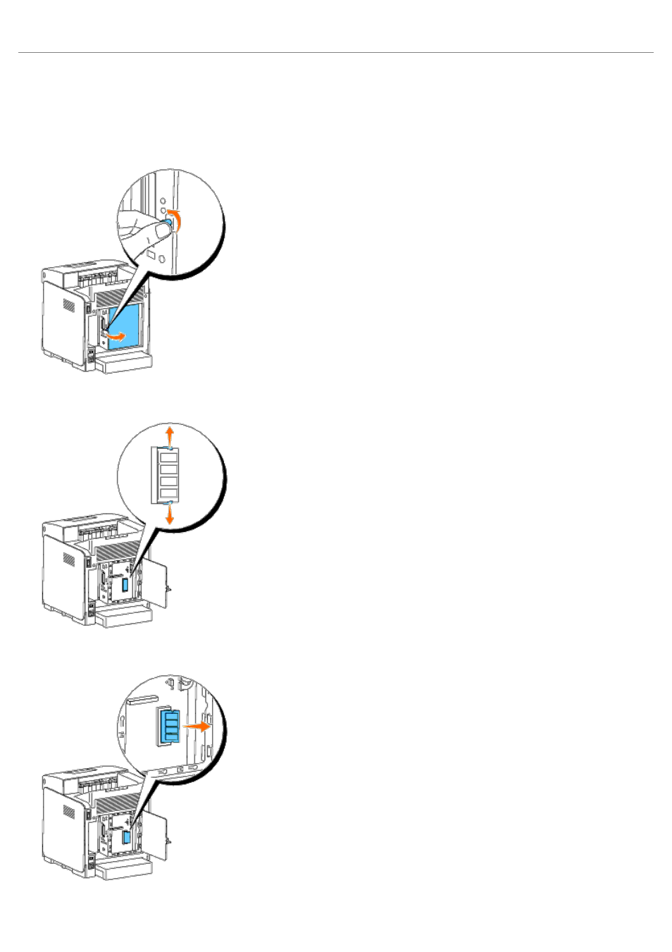 Removing a memory | Dell 3130cn Color Laser Printer User Manual | Page 233 / 308
