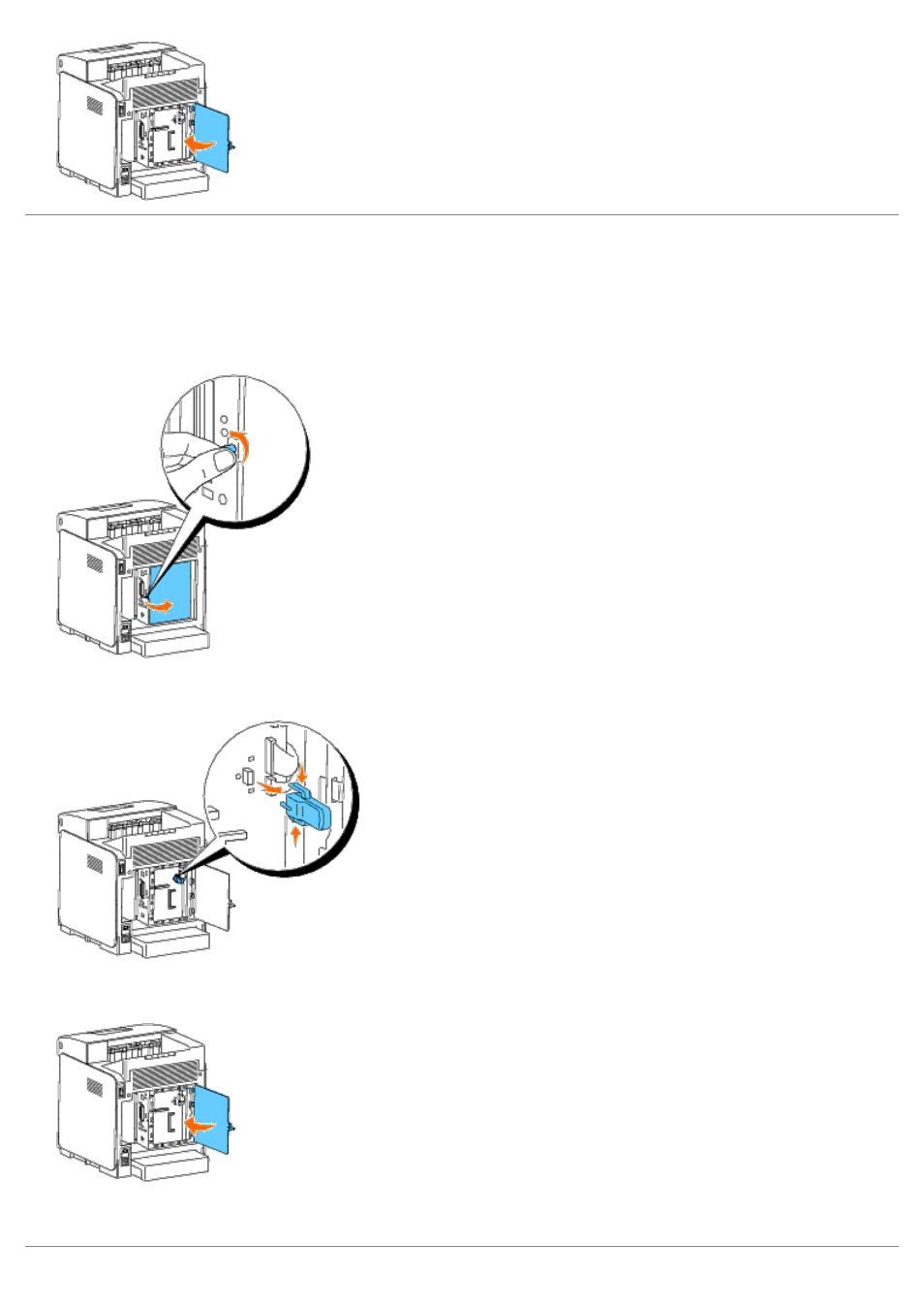 Removing the network protocol adapter | Dell 3130cn Color Laser Printer User Manual | Page 235 / 308