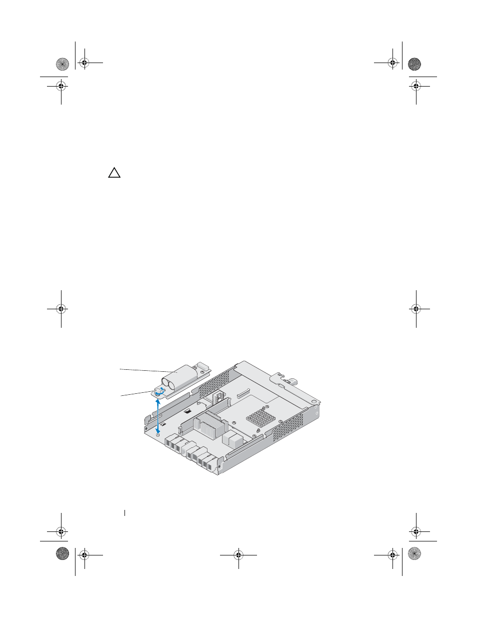 Raid controller module backup battery unit, Removing the raid controller module, Backup battery unit | Dell PowerVault MD3200i User Manual | Page 226 / 284