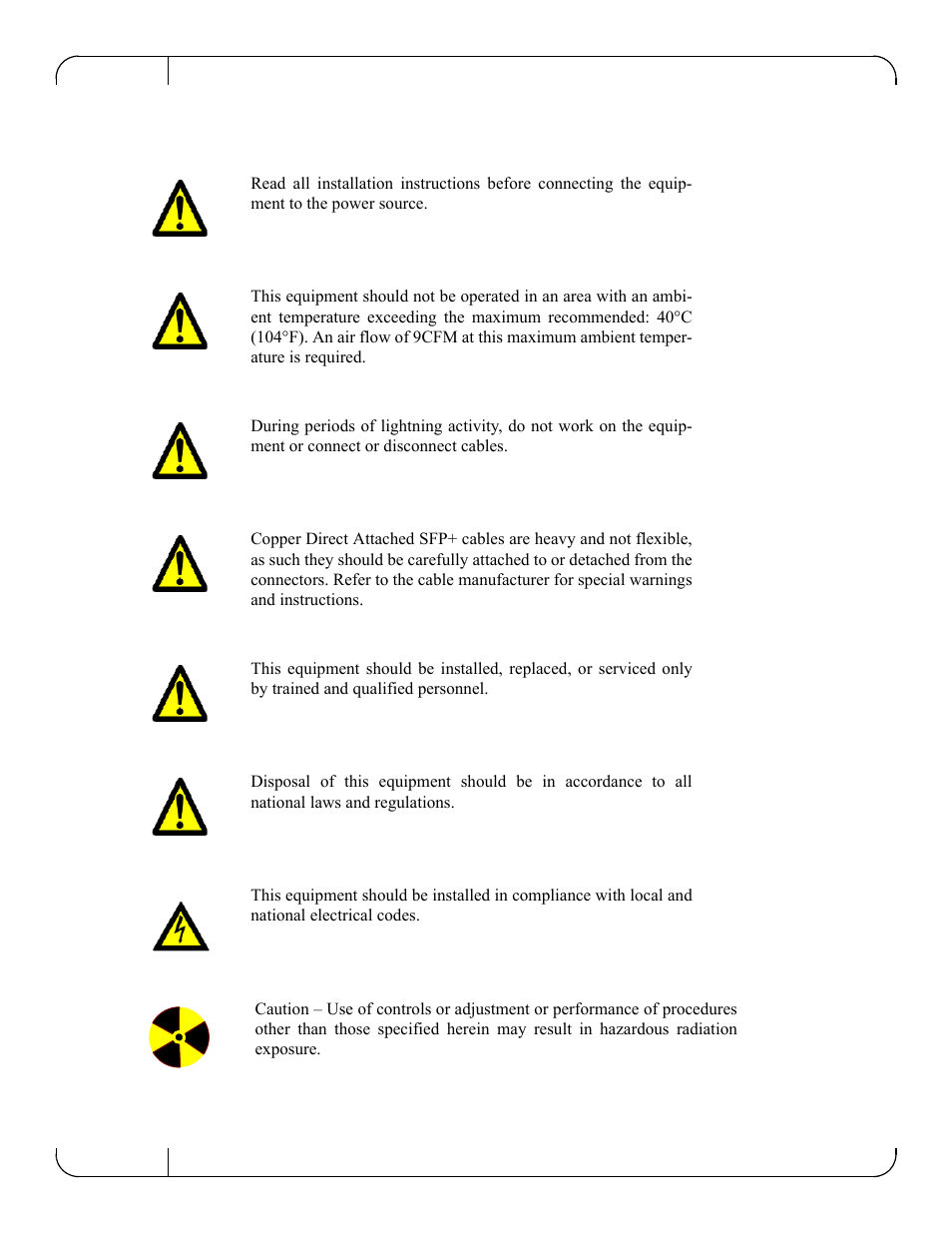 3 installation safety warnings | Dell POWEREDGE M1000E User Manual | Page 12 / 22