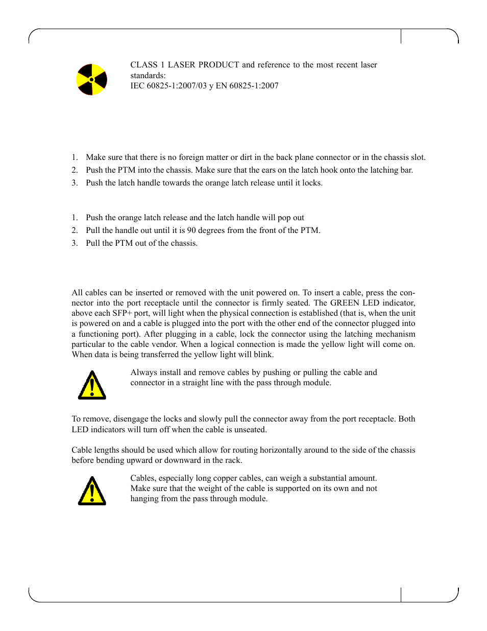 4 mechanical installation, 1 to install the ptm, 2 to remove the ptm | 5 cable installation | Dell POWEREDGE M1000E User Manual | Page 13 / 22