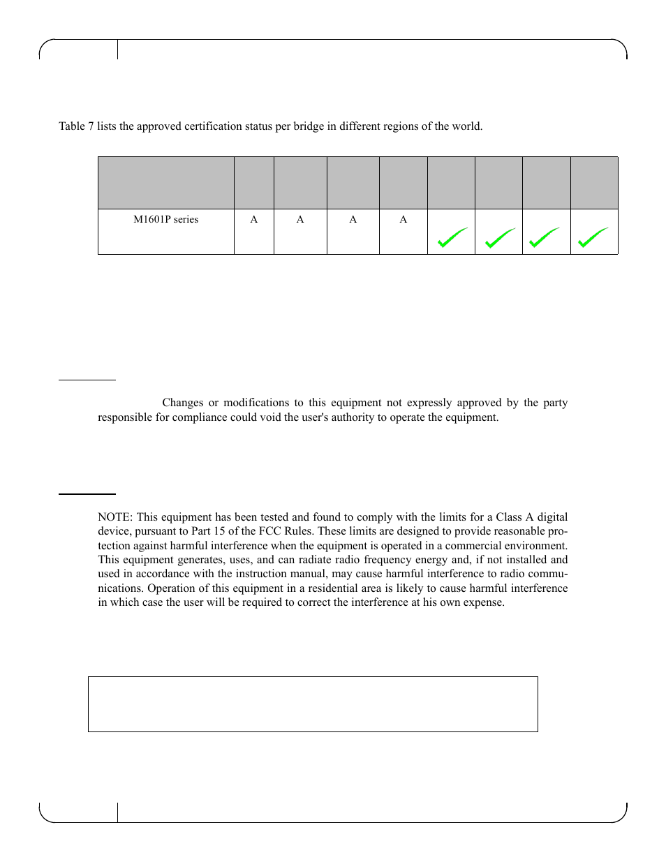 Appendix c: emc certification statements, Class a statements, Appendix c emc certification statements | Fcc statements (usa), Appendix c.1: fcc statements (usa) | Dell POWEREDGE M1000E User Manual | Page 18 / 22