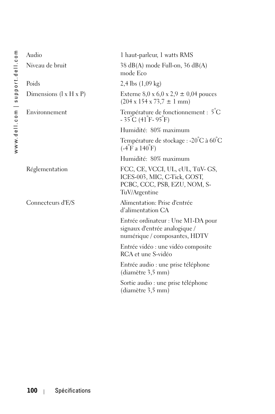 Dell 3400MP Projector User Manual | Page 100 / 292