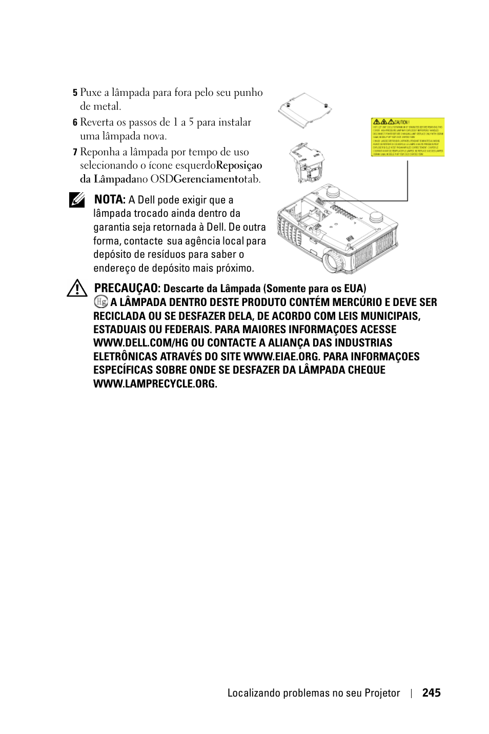 Dell 3400MP Projector User Manual | Page 245 / 292