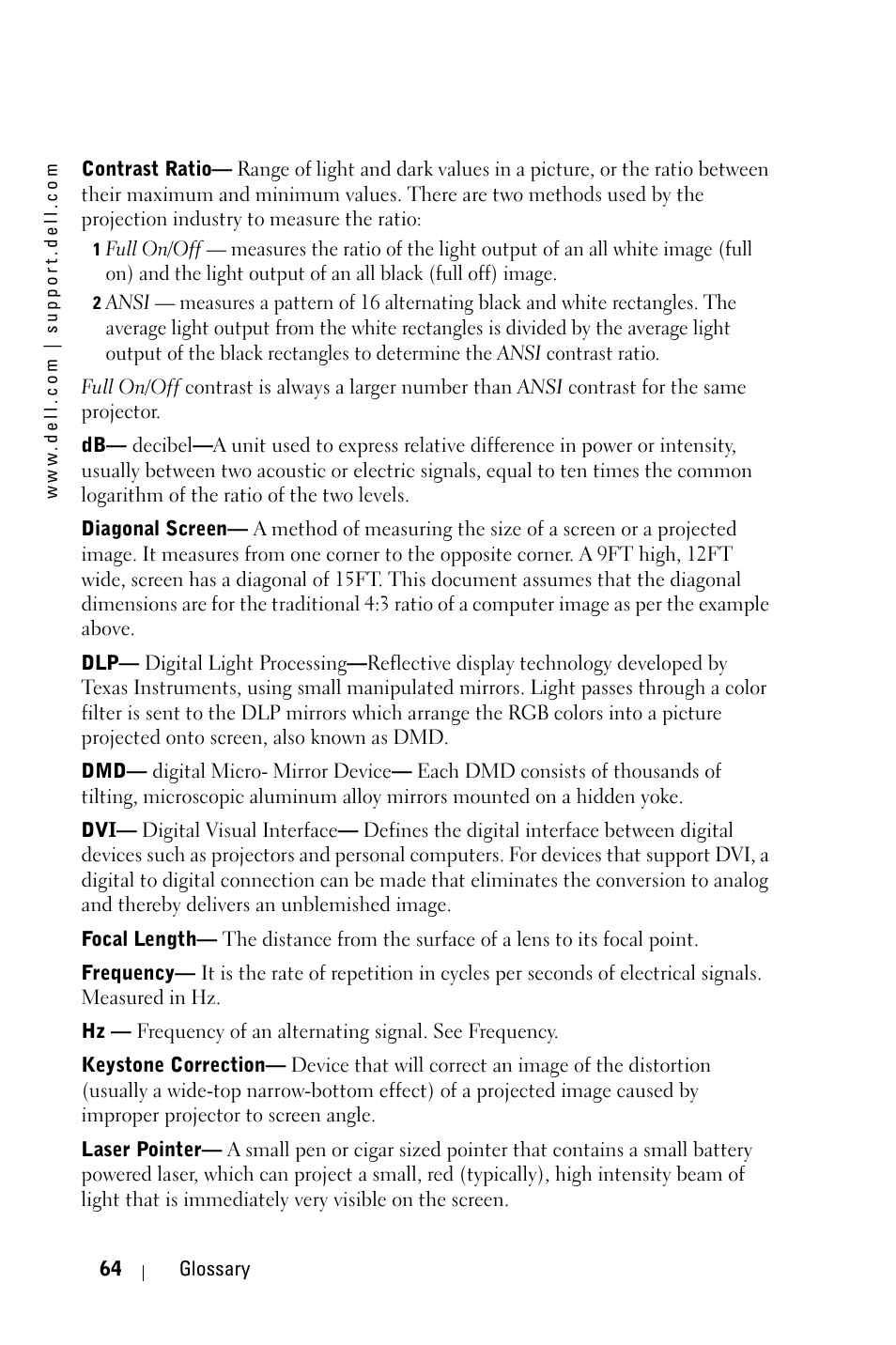 Dell 3400MP Projector User Manual | Page 64 / 292