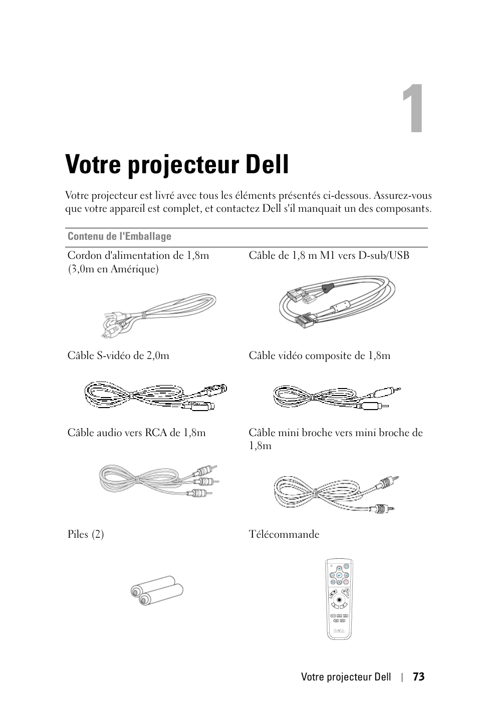 Votre projecteur dell | Dell 3400MP Projector User Manual | Page 73 / 292