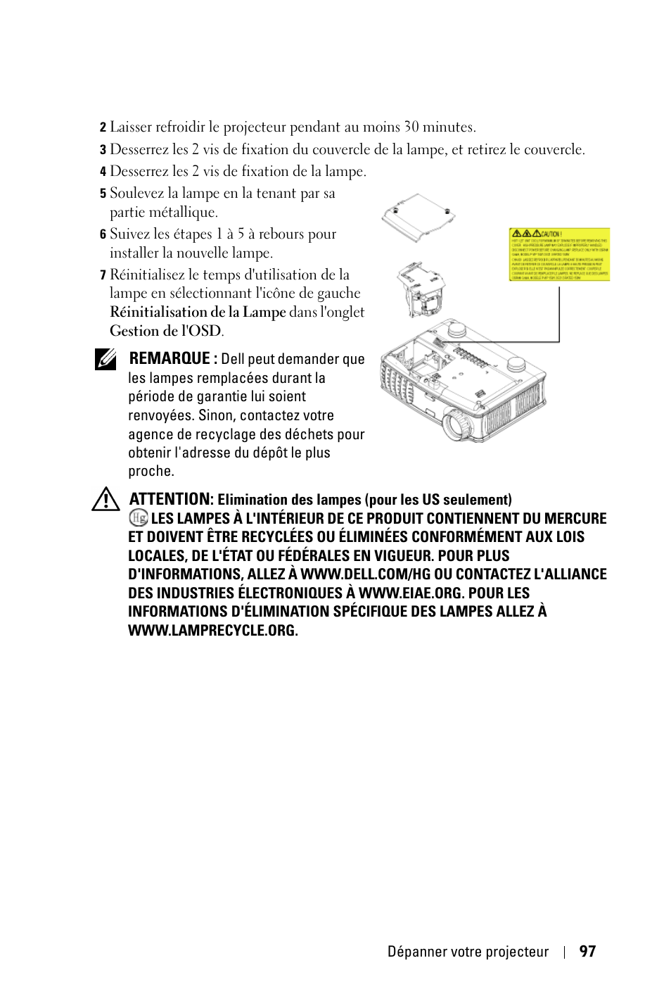 Dell 3400MP Projector User Manual | Page 97 / 292