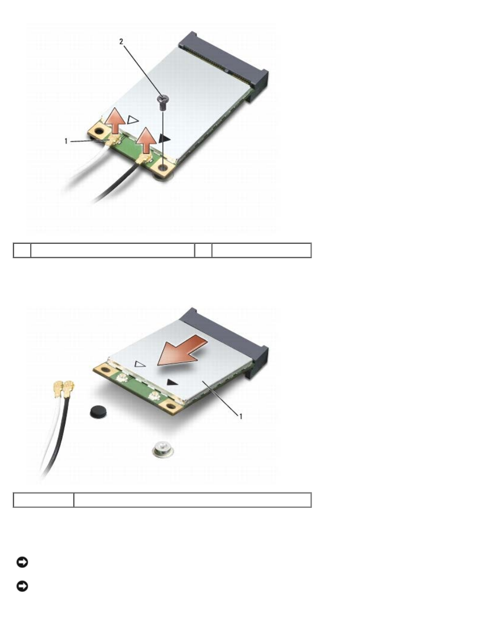 Replacing mini-card | Dell Vostro 500 (Mid 2009) User Manual | Page 20 / 54