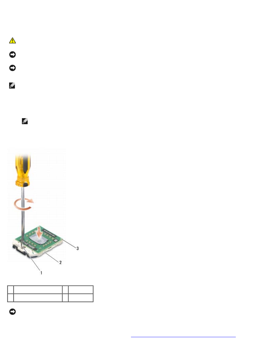 Replacing the processor module | Dell Vostro 500 (Mid 2009) User Manual | Page 50 / 54