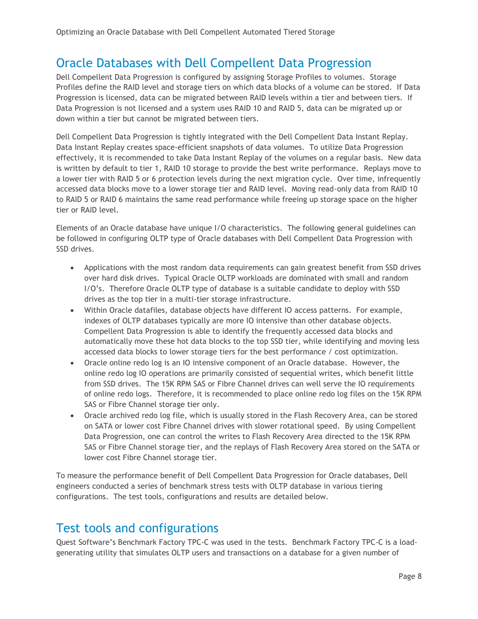 Test tools and configurations | Dell Compellent SC8000 Controller User Manual | Page 11 / 22
