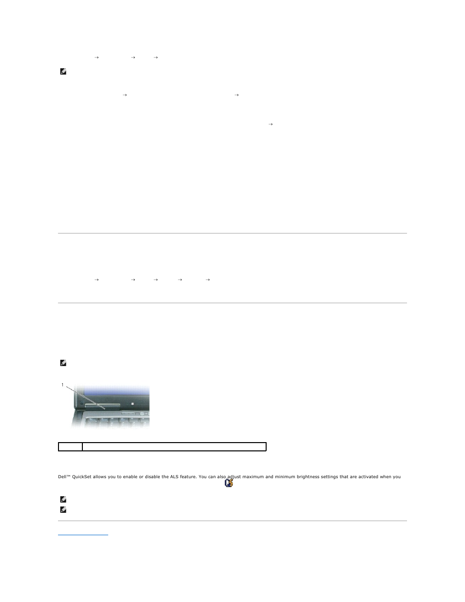 Swapping primary and secondary displays, Using the ambient light sensor | Dell Latitude D820 User Manual | Page 19 / 102