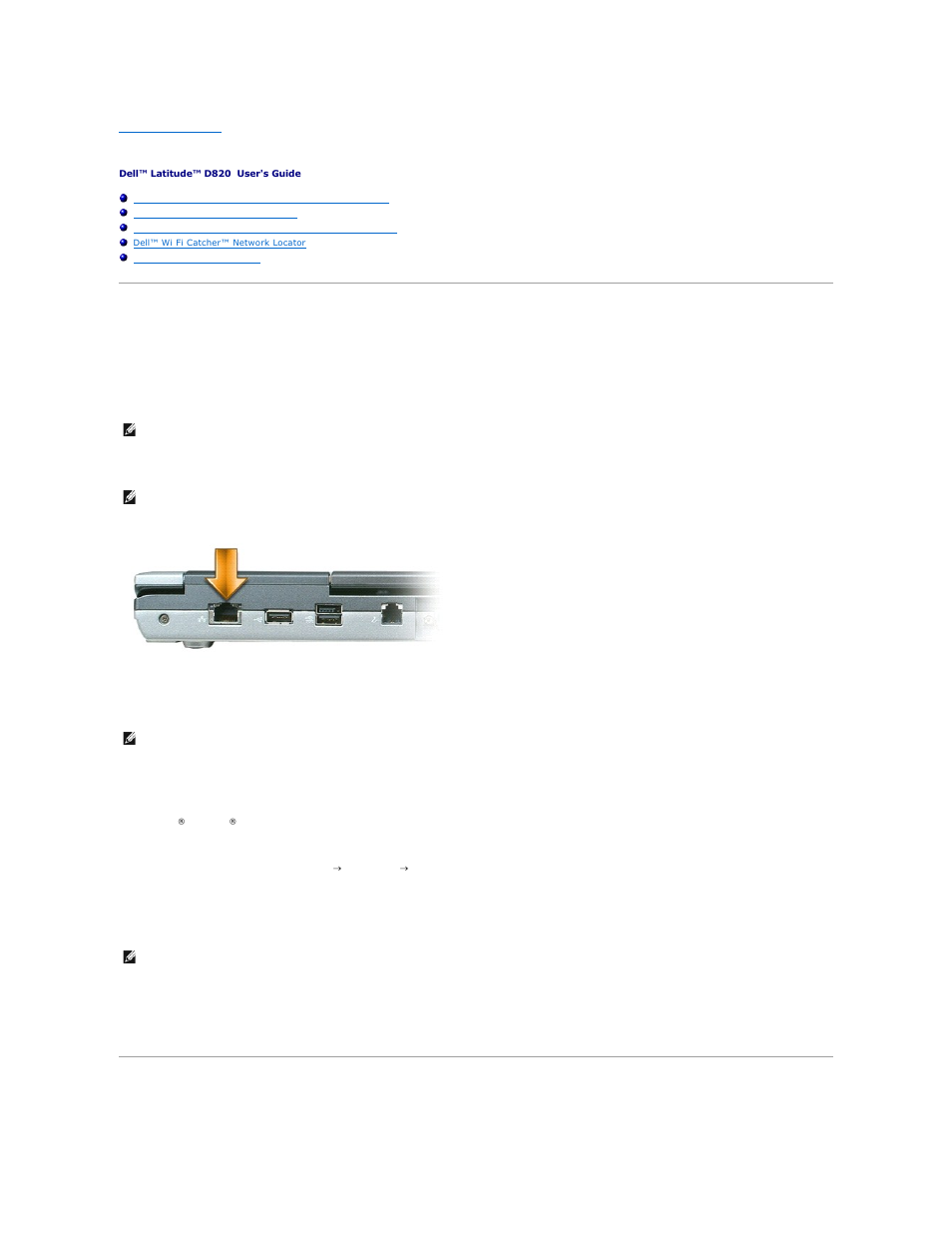 Using networks, Wireless local area network (wlan), Network setup wizard | Dell Latitude D820 User Manual | Page 48 / 102