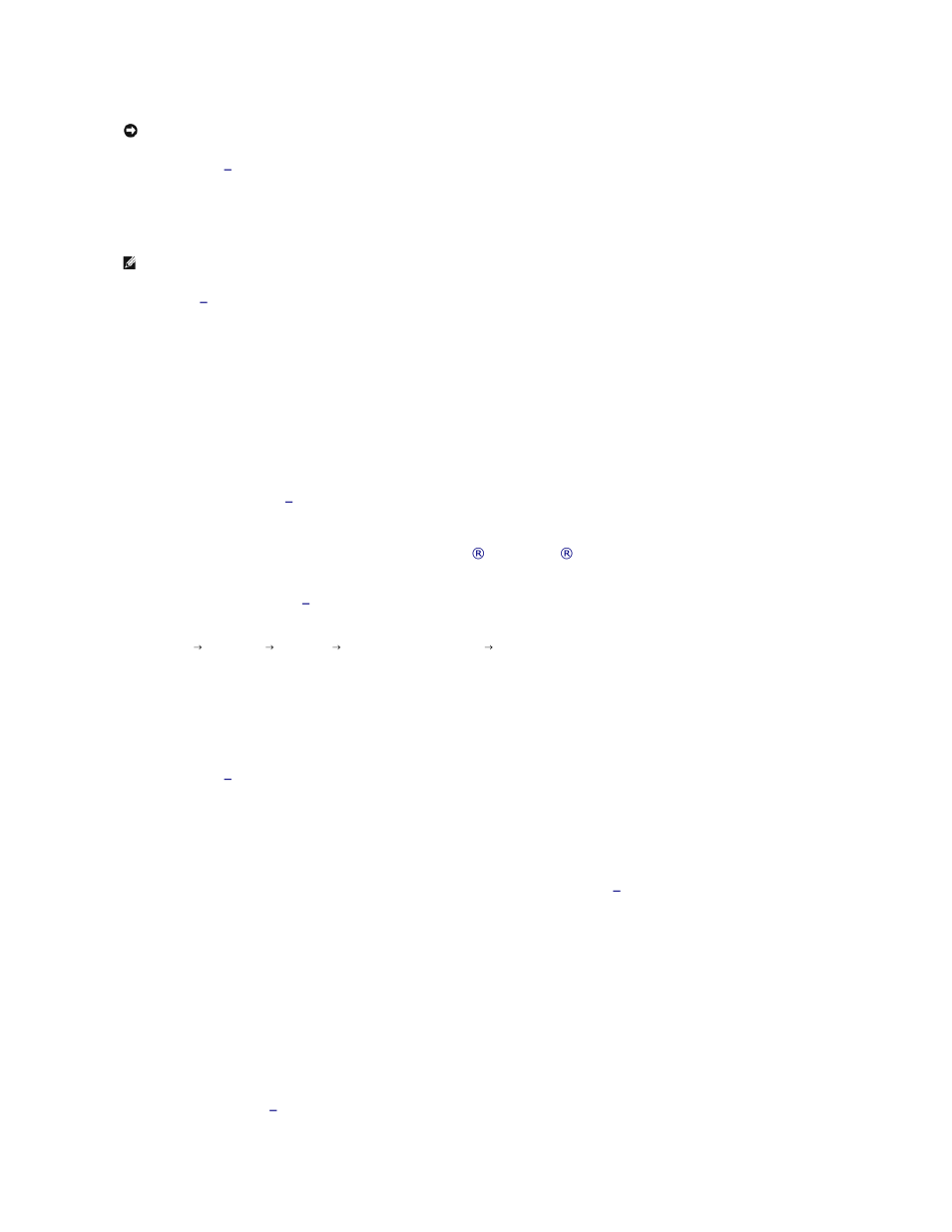 A program stops responding or crashes repeatedly, A solid blue screen appears, Other software problems | Dell Latitude D820 User Manual | Page 95 / 102