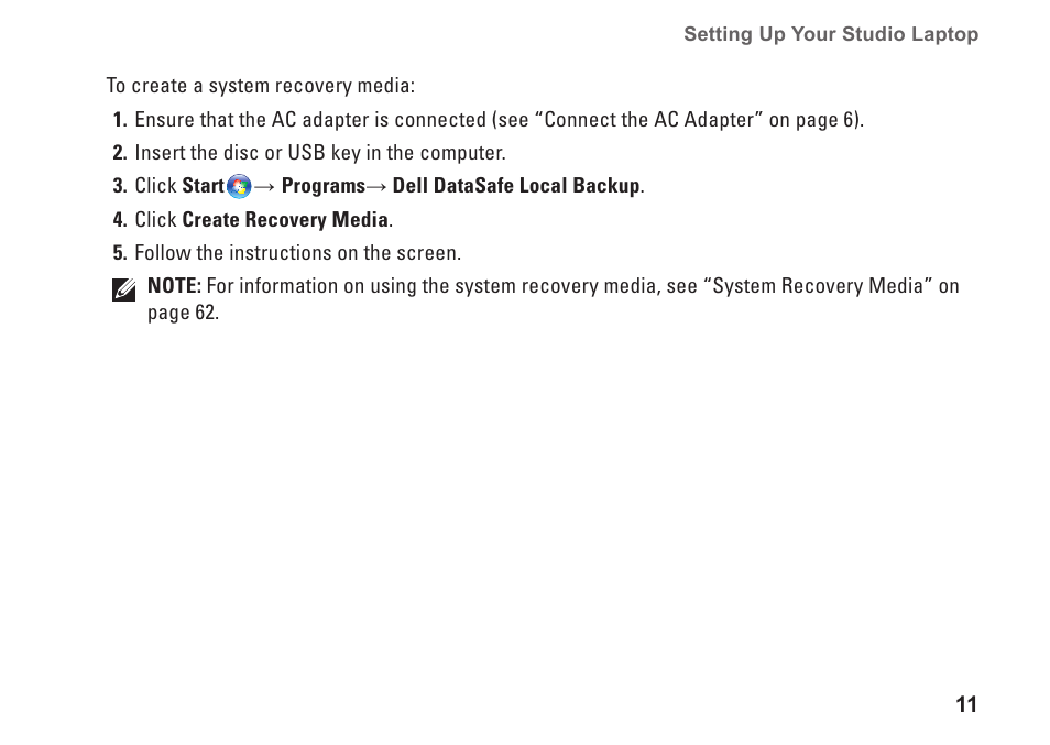 Dell Studio 1569 (Late 2009) User Manual | Page 13 / 90