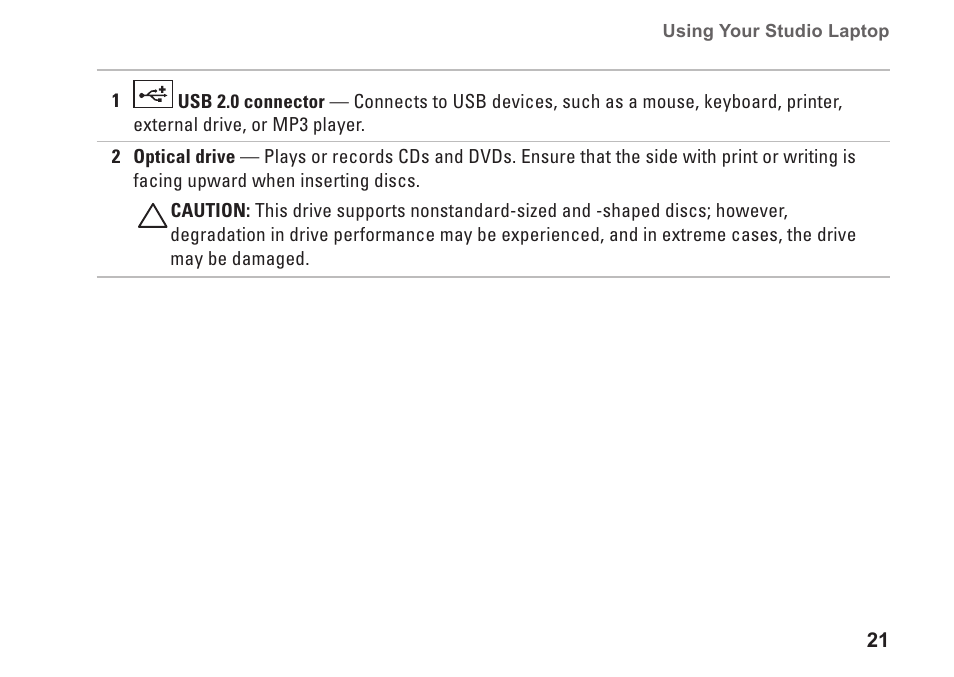 Dell Studio 1569 (Late 2009) User Manual | Page 23 / 90
